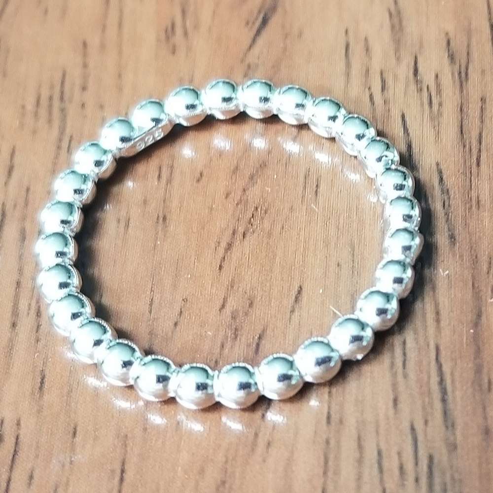 Stackable Sterling Silver Bead Ring - image 3